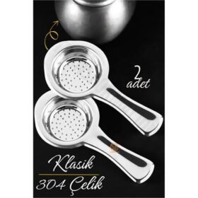Turk Klasik Çay Süzgeci 304 Paslanmaz Çelik 2 ADET