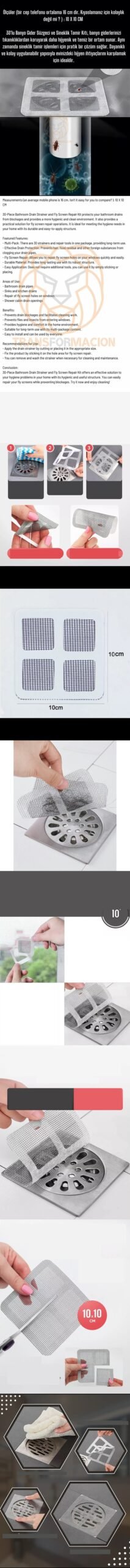 Turk Banyo Gider Süzgeci 30 ADET - Görsel 2