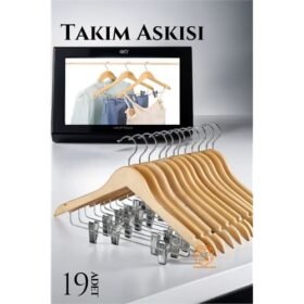 Turk Takım Askısı Ceket Etek Pantolon Kıskaçlı 19 ADET
