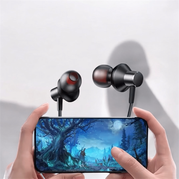 Boyun Bantlı Kablolu Kulaklık ANC Özelliği Uzun Şarj Süreli Sporcu Kulaklığı - Görsel 4