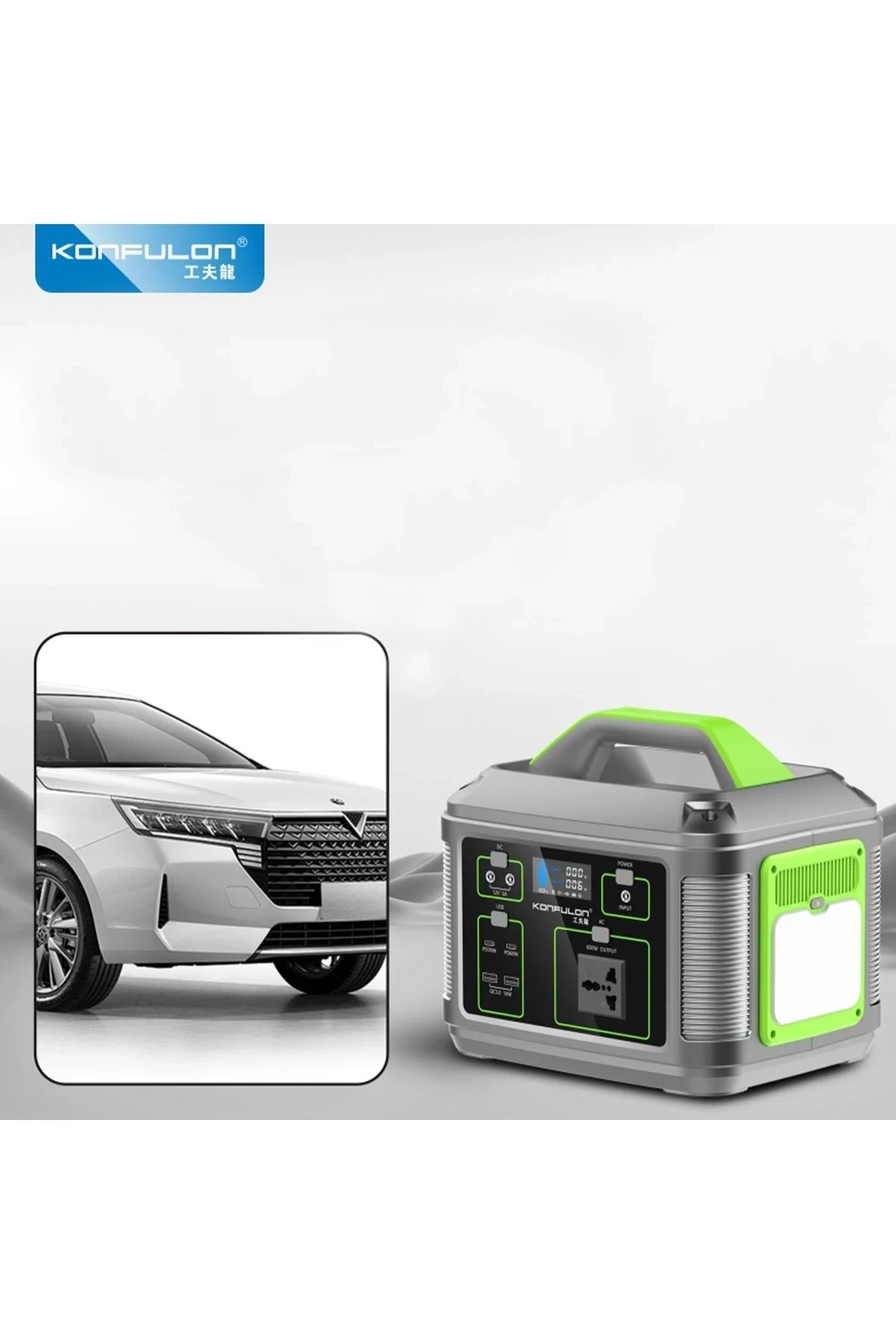 CN05 Powerbank 600W 128.000 mAh Kamp Şarj 60W PD - Siyah-(5796) - Görsel 2