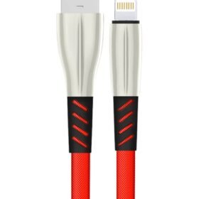 S89 Metal Uçlu Lightning Kablo iphone Uyumlu 1M 2.4A - Kırmızı-(5796)