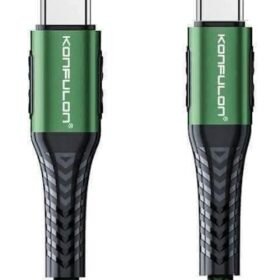 DC43 Type-C to Type-C 1M Örgü 60W Hızlı Şarj Kablo - Yeşil-(5796)