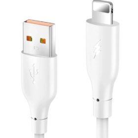 DC64 USB to Lightning 1M 3.0A Hızlı Şarj Kablo - Beyaz-(5796)