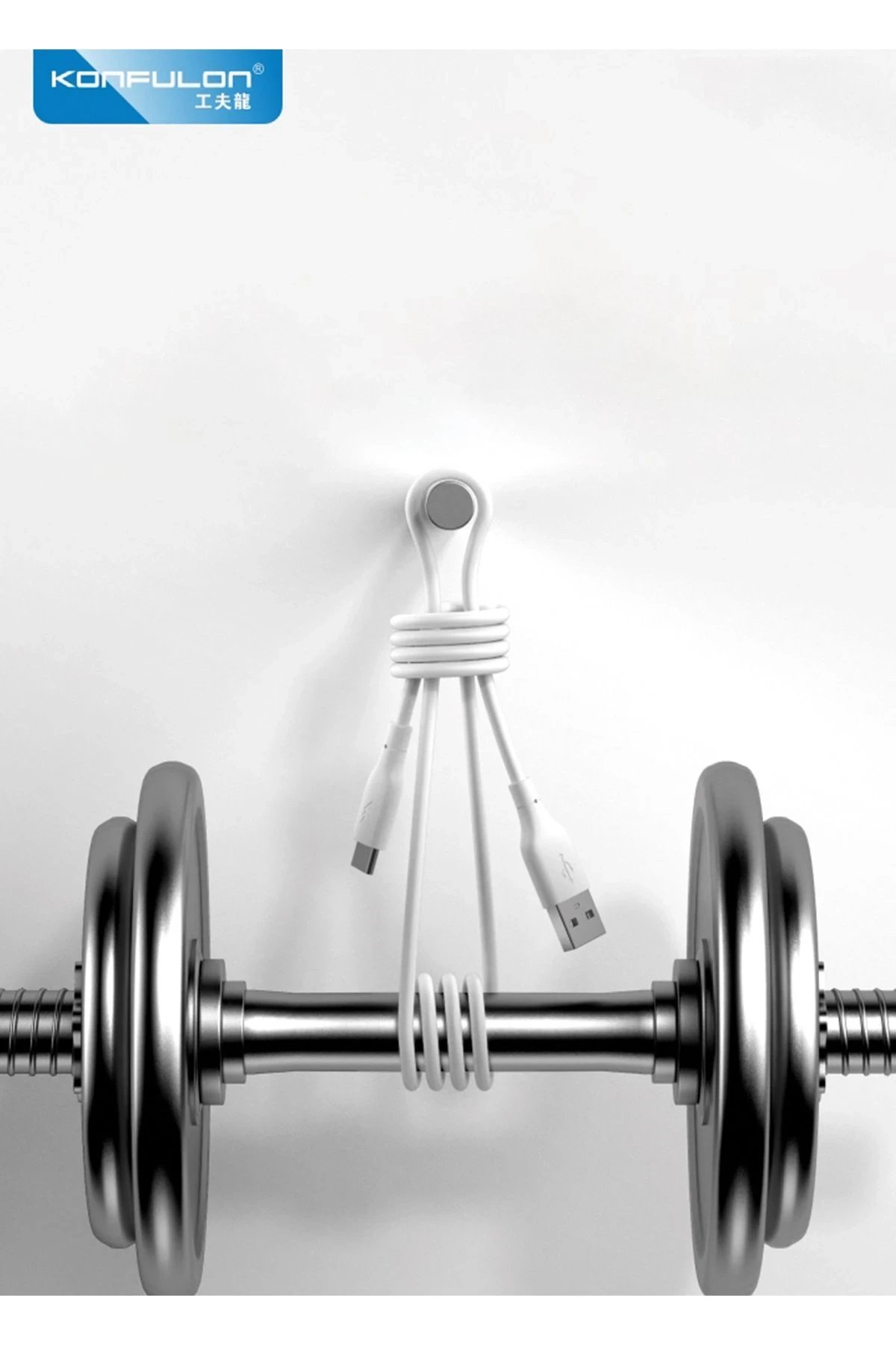 DC65 USB to Type-C 1M 3.0A Hızlı Şarj Kablo - Beyaz-(5796) - Görsel 3