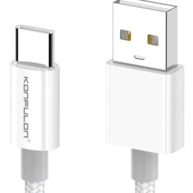 DC80 1M 3A USB to Type-C Hızlı Şarj Kablo - Beyaz-(5796)