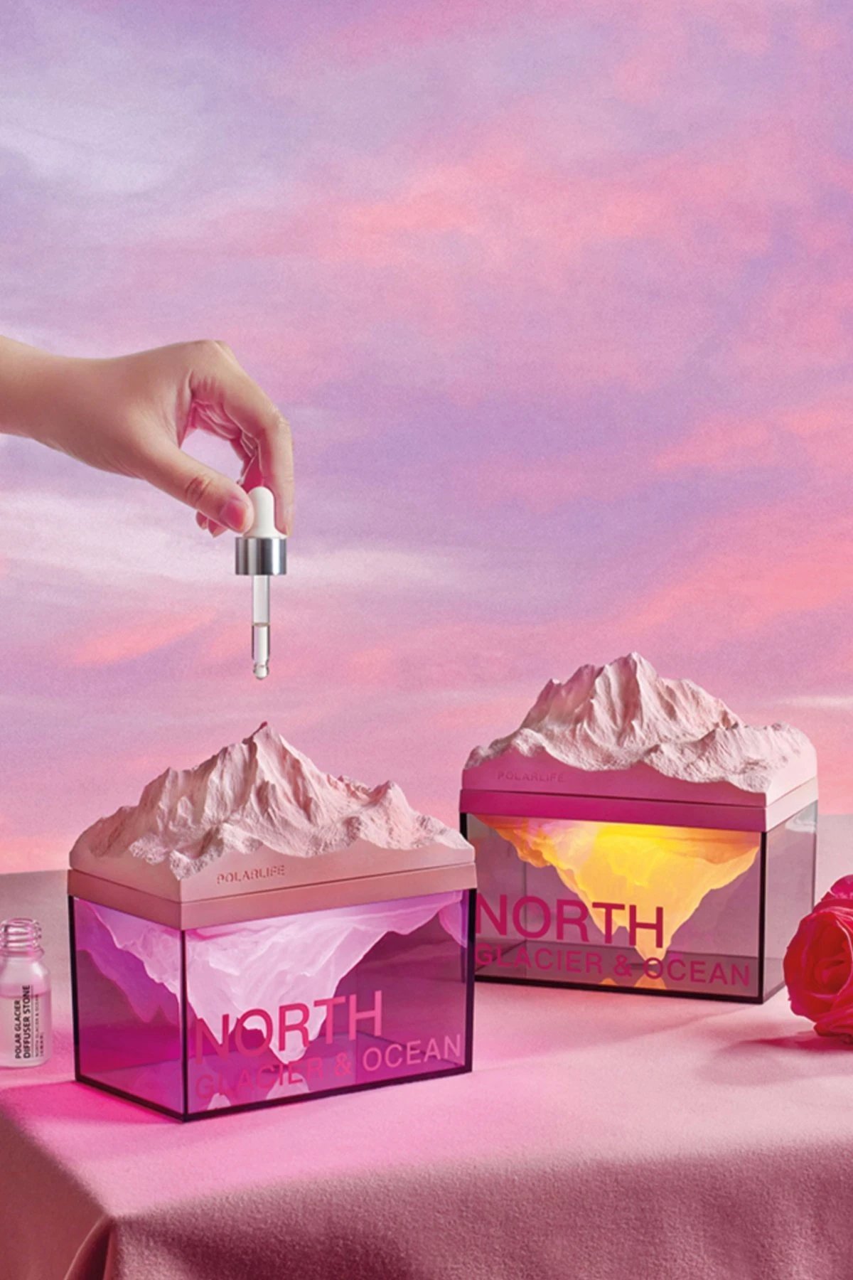 Z4 Kuzey Okyanus Temalı Gece Lambası Özellikli BT Kablosuz Hoparlör - Pembe-(5796) - Görsel 4