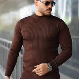 Erkek Yarım Balıkçı Yaka Fitilli Triko