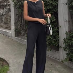 Sıfır Kollu Bluz Batik Desenli Pantolon İkili Takım 10181-08