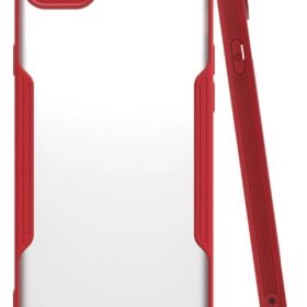 iPhone 7 Kılıf Platin Silikon - Kırmızı-(5796)