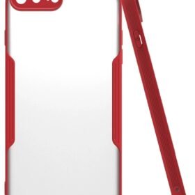 iPhone 7 Plus Kılıf Platin Silikon - Kırmızı-(5796)