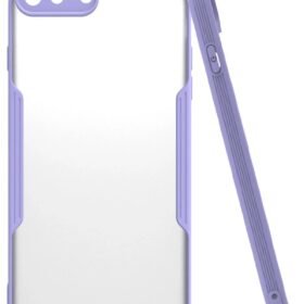 iPhone 7 Plus Kılıf Platin Silikon - Lila-(5796)