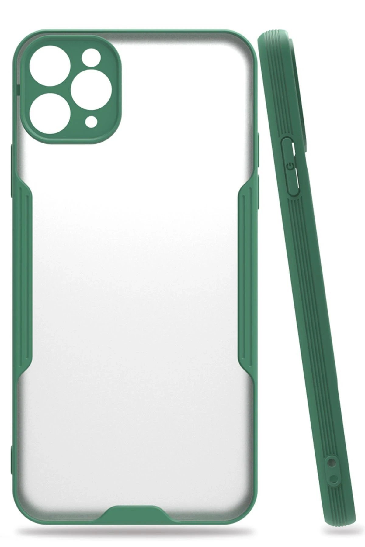 iPhone 11 Pro Kılıf Platin Silikon - Yeşil-(5796)