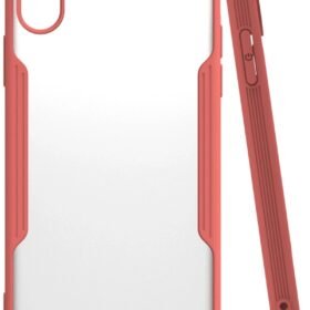 iPhone X Kılıf Platin Silikon - Pembe-(5796)