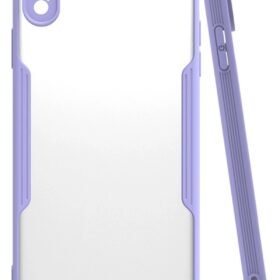 iPhone XS Max Kılıf Platin Silikon - Lila-(5796)