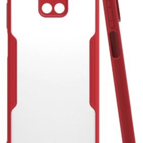 Xiaomi Redmi Note 9S Kılıf Platin Silikon - Kırmızı-(5796)