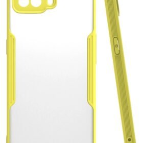 Oppo A73 Kılıf Platin Silikon - Sarı-(5796)