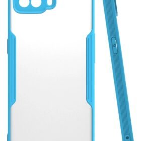 Oppo A73 Kılıf Platin Silikon - Mavi-(5796)