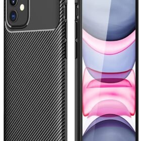 iPhone 12 Mini Kılıf Auto Focus Karbon Kapak - Siyah-(5796)