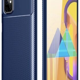 Samsung Galaxy M51 Kılıf Auto Focus Karbon Kapak - Lacivert-(5796)