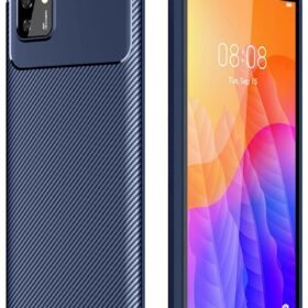 Huawei Y5P Kılıf Auto Focus Karbon Kapak - Lacivert-(5796)