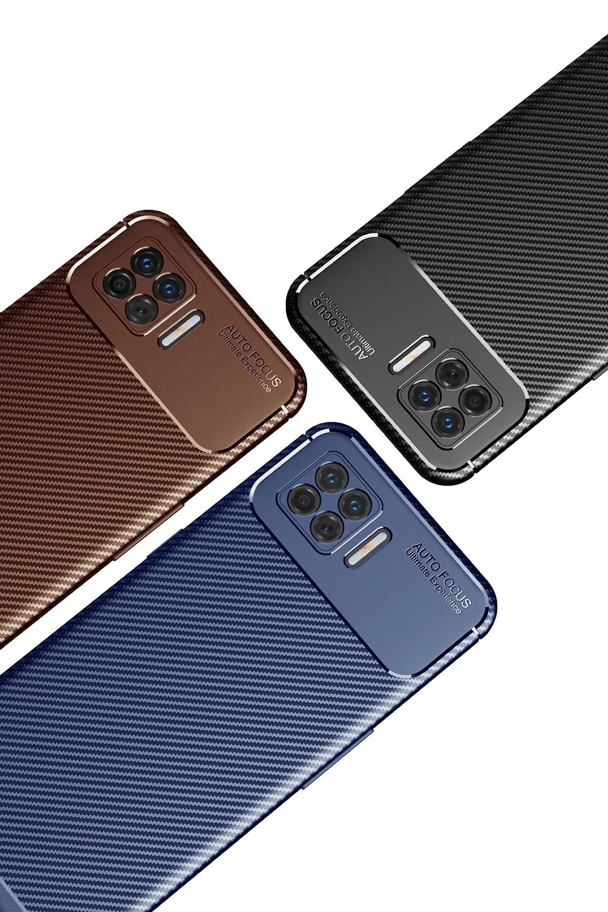 Oppo A73 Kılıf Auto Focus Karbon Kapak - Siyah-(5796) - Görsel 3