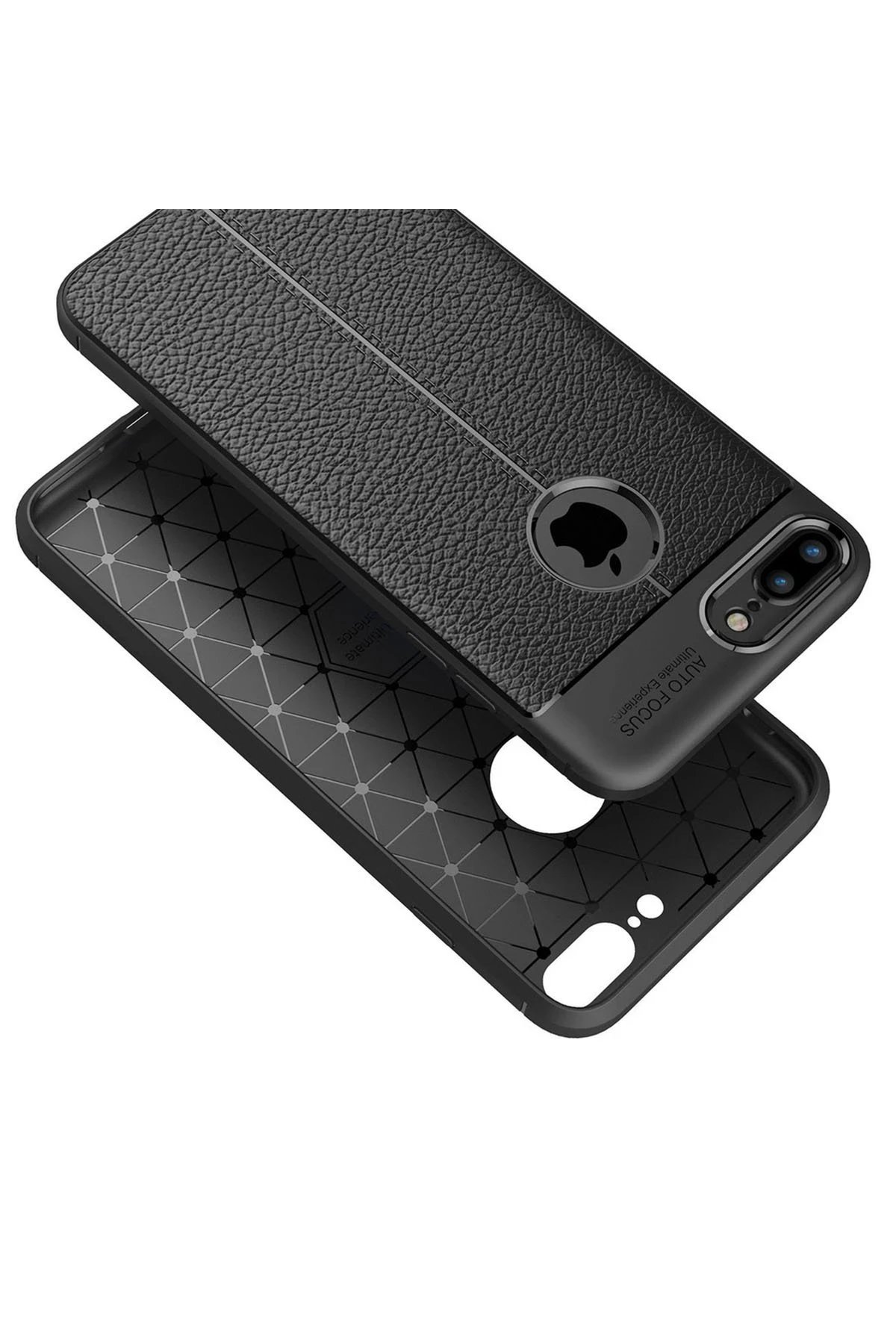 iPhone 7 Plus Kılıf Auto Focus Kapak - Kırmızı-(5796) - Görsel 3