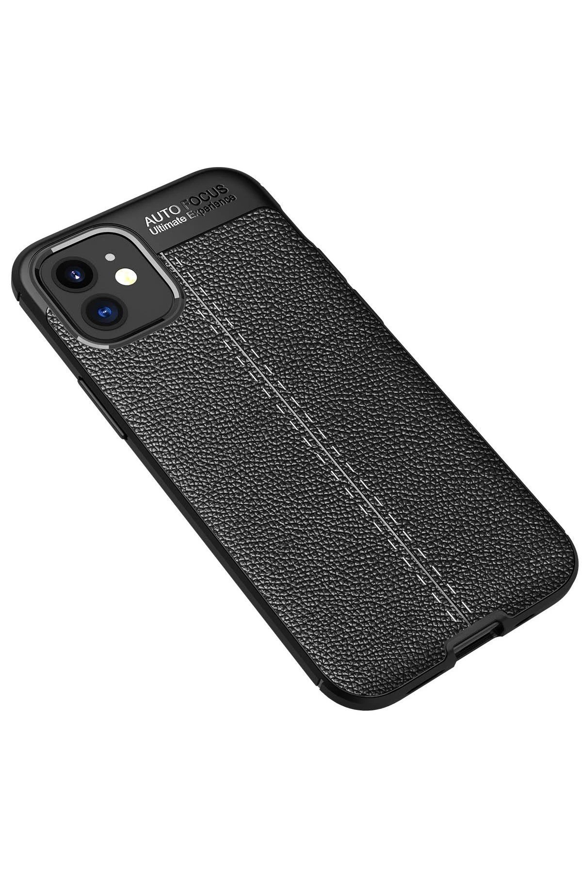 iPhone 12 Mini Kılıf Auto Focus Kapak - Siyah-(5796) - Görsel 2
