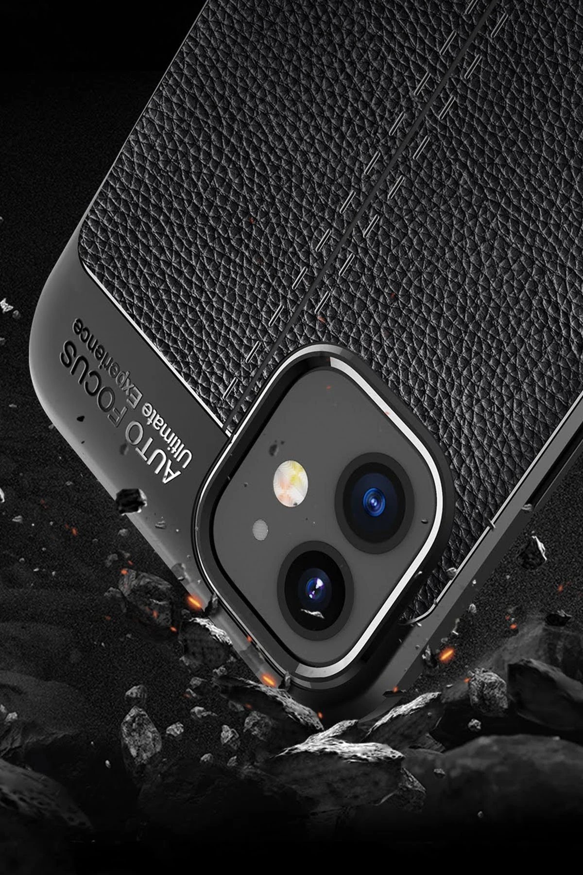 iPhone 12 Mini Kılıf Auto Focus Kapak - Kırmızı-(5796) - Görsel 3