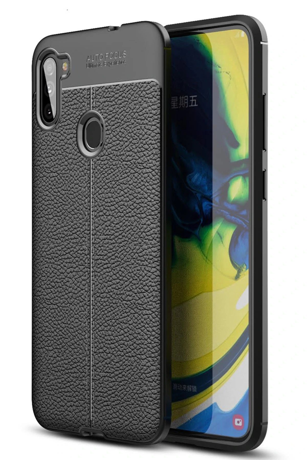 Samsung Galaxy A11 Kılıf Auto Focus Kapak - Siyah-(5796)