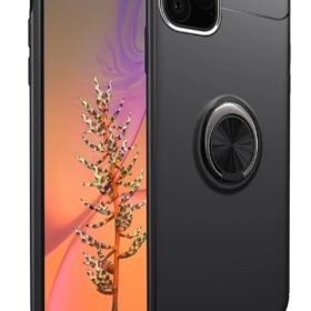 iPhone 11 Pro Kılıf Range Yüzüklü Silikon - Siyah-(5796)