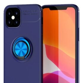 iPhone 12 Mini Kılıf Range Yüzüklü Silikon - Mavi-(5796)