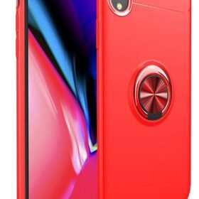 iPhone XR Kılıf Range Yüzüklü Silikon - Kırmızı-(5796)