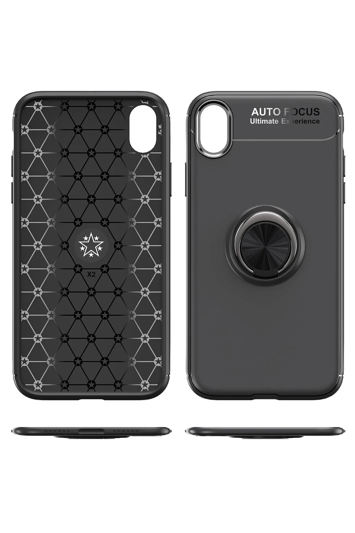 iPhone XR Kılıf Range Yüzüklü Silikon - Kırmızı-(5796) - Görsel 5