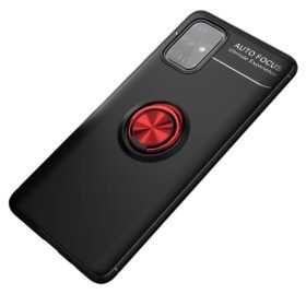 Samsung Galaxy M31S Kılıf Range Yüzüklü Silikon - Siyah-Kırmızı-(5796)