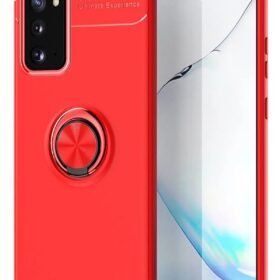 Samsung Galaxy Note 20 Kılıf Range Yüzüklü Silikon - Kırmızı-(5796)