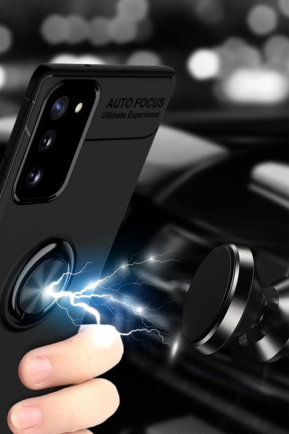 Samsung Galaxy Note 20 Kılıf Range Yüzüklü Silikon - Kırmızı-(5796) - Görsel 4