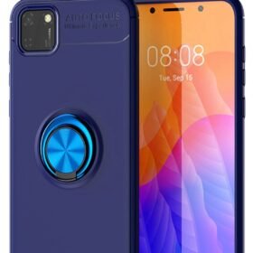 Huawei Y5P Kılıf Range Yüzüklü Silikon - Mavi-(5796)