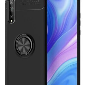 Huawei P Smart S Kılıf Range Yüzüklü Silikon - Siyah-(5796)