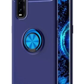 Oppo Find X2 Kılıf Range Yüzüklü Silikon - Mavi-(5796)