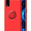 Oppo Find X2 Kılıf Range Yüzüklü Silikon - Kırmızı-(5796)