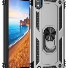 Xiaomi Redmi 7A Kılıf Sofya Yüzüklü Silikon Kapak - Gümüş-(5796)