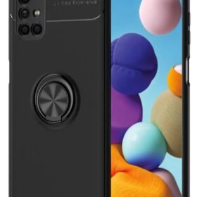 Samsung Galaxy M51 Kılıf Range Yüzüklü Silikon - Siyah-(5796)