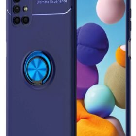 Samsung Galaxy M51 Kılıf Range Yüzüklü Silikon - Mavi-(5796)