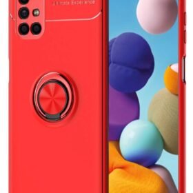 Samsung Galaxy M51 Kılıf Range Yüzüklü Silikon - Kırmızı-(5796)