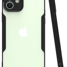 iPhone 12 Kılıf Platin Silikon - Siyah-(5796)