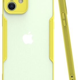 iPhone 12 Kılıf Platin Silikon - Sarı-(5796)