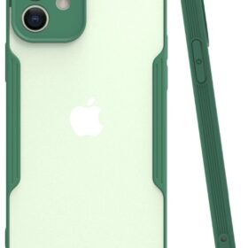 iPhone 12 Kılıf Platin Silikon - Yeşil-(5796)
