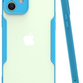 iPhone 12 Kılıf Platin Silikon - Mavi-(5796)