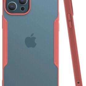 iPhone 12 Pro Max Kılıf Platin Silikon - Pembe-(5796)